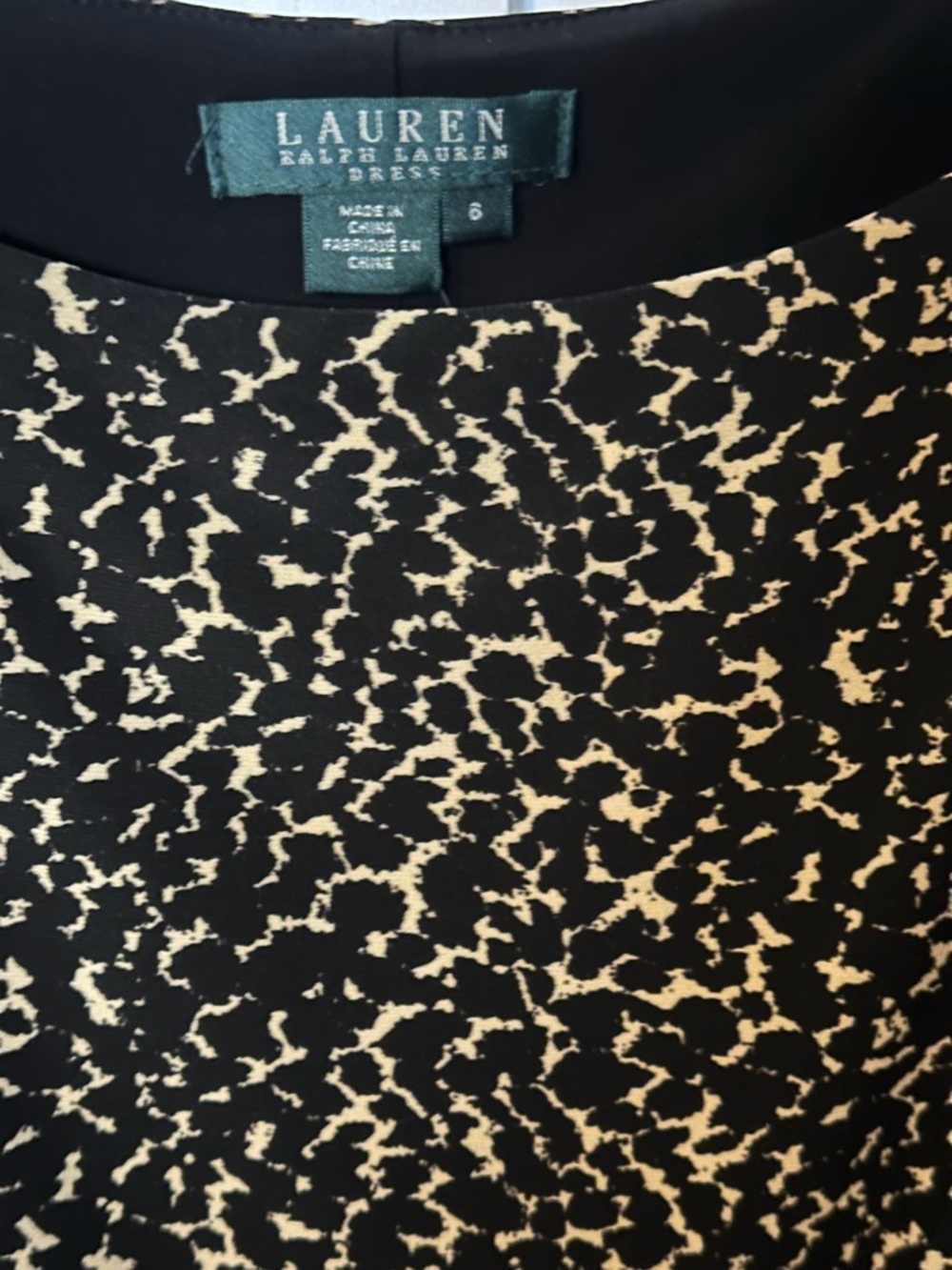 NWT Ralph Lauren Animal Print Ruched Dress - size 6 - Picture 3 of 6